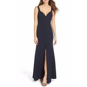 Vera Wang Sweetheart Neckline V-Neck Gown Dress